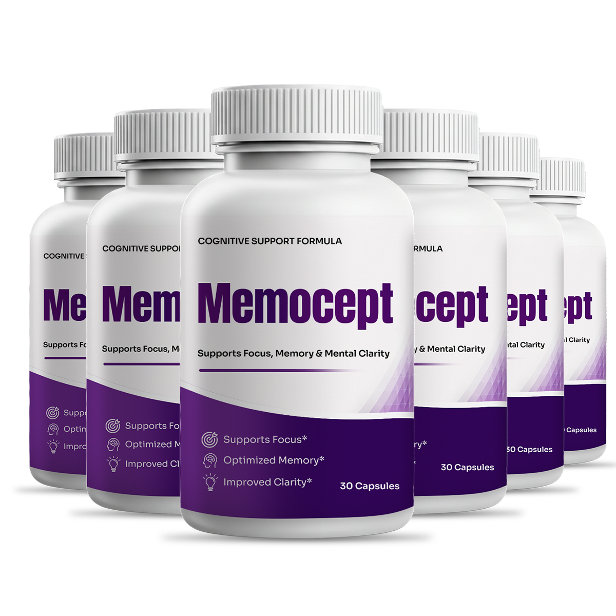 Memocept® 6 bottle pack — 180-day cognitive support supply